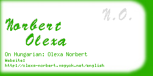 norbert olexa business card